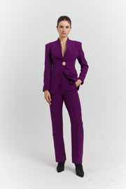 TAILLEUR VESTE ET PANTALON CALYNE AUBERGINE